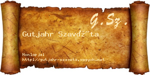 Gutjahr Szavéta névjegykártya
